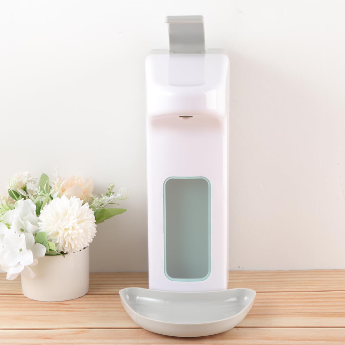 Alipis 1pezzi Dosatore di Sapone da Parete Capacità Liquida Dispenser Manuale Contenitore Sospeso in Acciaio Inox Abs per Uso Bagno Cucina Ufficio Hotel Scuola Ospedale Ristorante