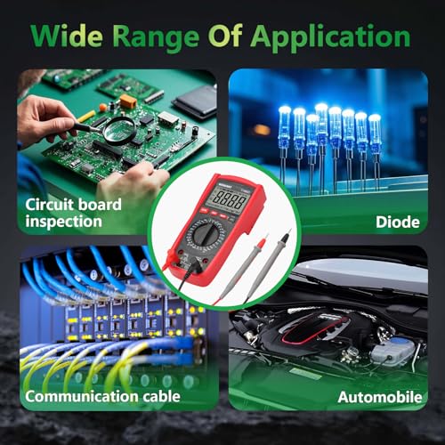 Image of Wengart Digital Multimeter, 1000V AC /DC Manual-Ranging Tester for Voltage, Current, Resistance, Capacitance & Frequency, Professional NCV & Transistor Checker with hFE, LCD Display for HVAC & Solar PV