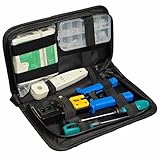 L'ensemble de câbles réseau comprend une pince à sertir pour câble réseau, un testeur de câble réseau, une pince à dénuder, un outil de poinçonnage, un tournevis plat/cruciforme, une pince à dénuder, des connecteurs RJ45, RJ11.