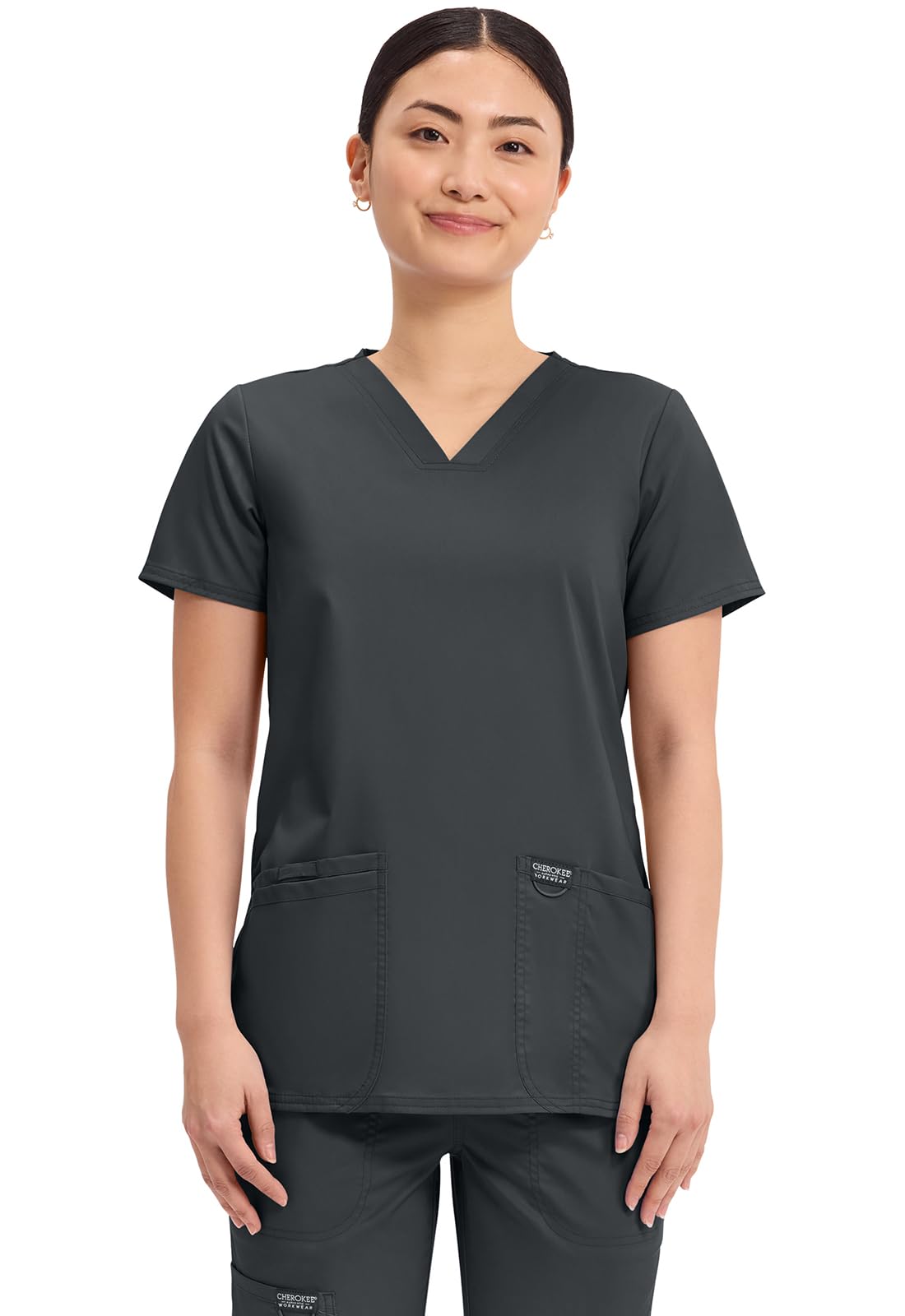 Cherokee Medical Women's Scrub Top V-Neck Modern Classic Fit with 3 Pockets, Ultra Soft and 2-Way Stretch Fabric - WW620