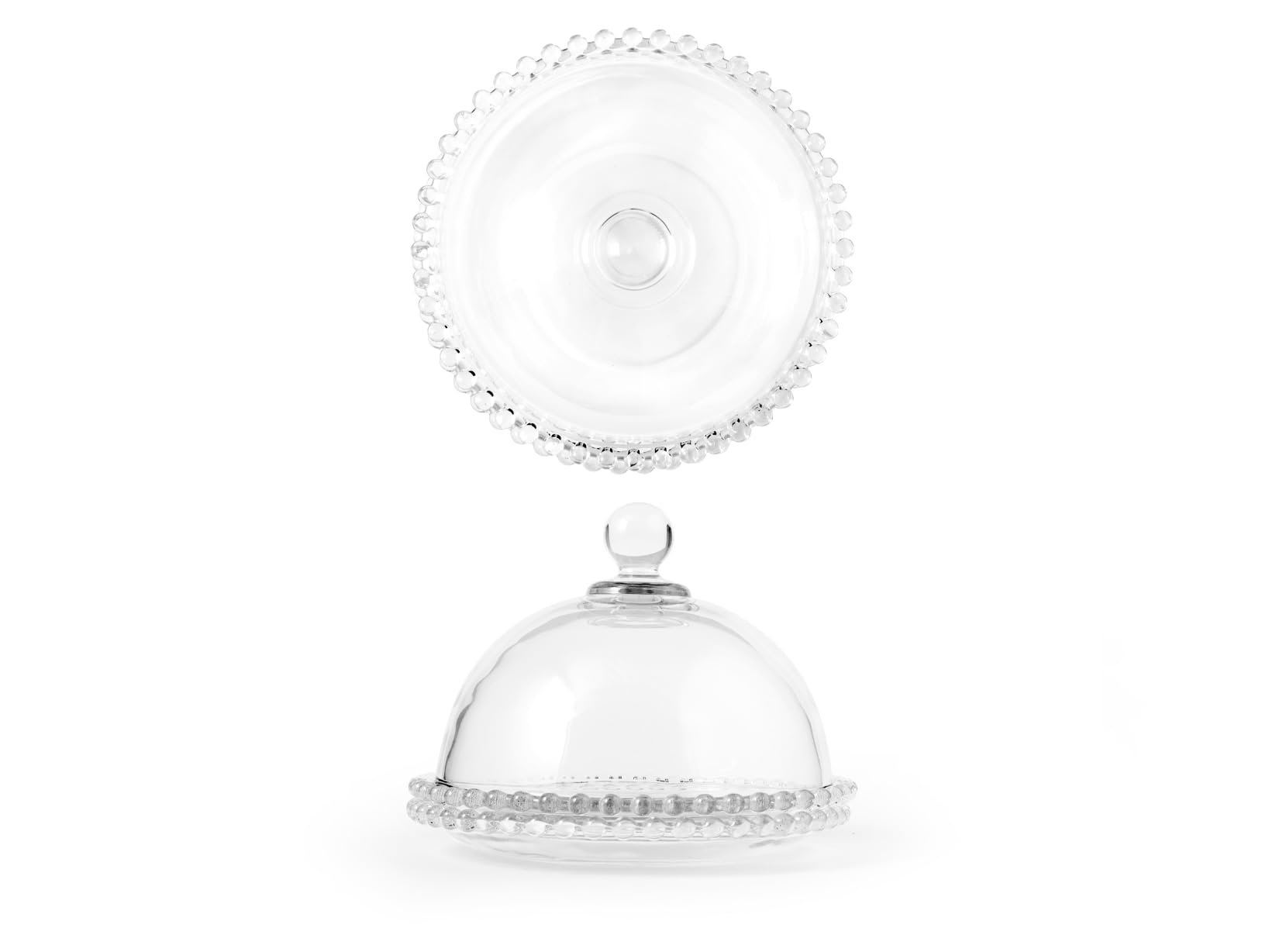 H&H Piatto Con Cupola In Vetro Collier Cm18,5