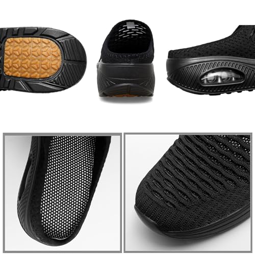 Hatmeo Women Orthopedic Slippers, Women's Woven Orthopedic Breathable Soft Shoes Arch Support, Lightweight Breathable Casual Mesh Slip-On Orthopedic Slippers(Pink,US 7)2