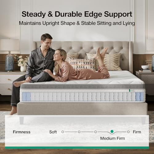 Image of Novilla Full Size Mattress, 12 Inch Hybrid Mattress in a Box, Comfort Sleep|Pocket Innerspring for Motion Isolation, Supportive & Pressure Relief, CertiPUR-US Certified, Guest & Dorm