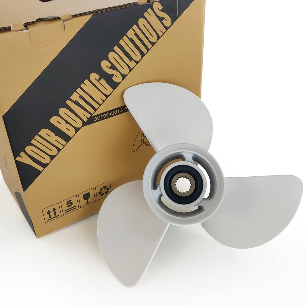 Captain Elica Marine fuoribordo 13 7/8x21 Adatta per Yamaha 50-130HP 15 Denti Alluminio