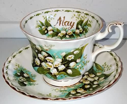 AngiesStrickZauber Royal Albert/Mai – May/Original/Bone China / 1 tazza – 1 piattino Ø ca. 14 cm / originale / tazza da collezione