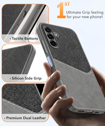 Image of Jkobi Back Cover Case for Samsung Galaxy A17 | Samsung F17 | Samsung M17 5G (Dual PU Leather Stitch | Professional Minimalist | Soft and Flexible)