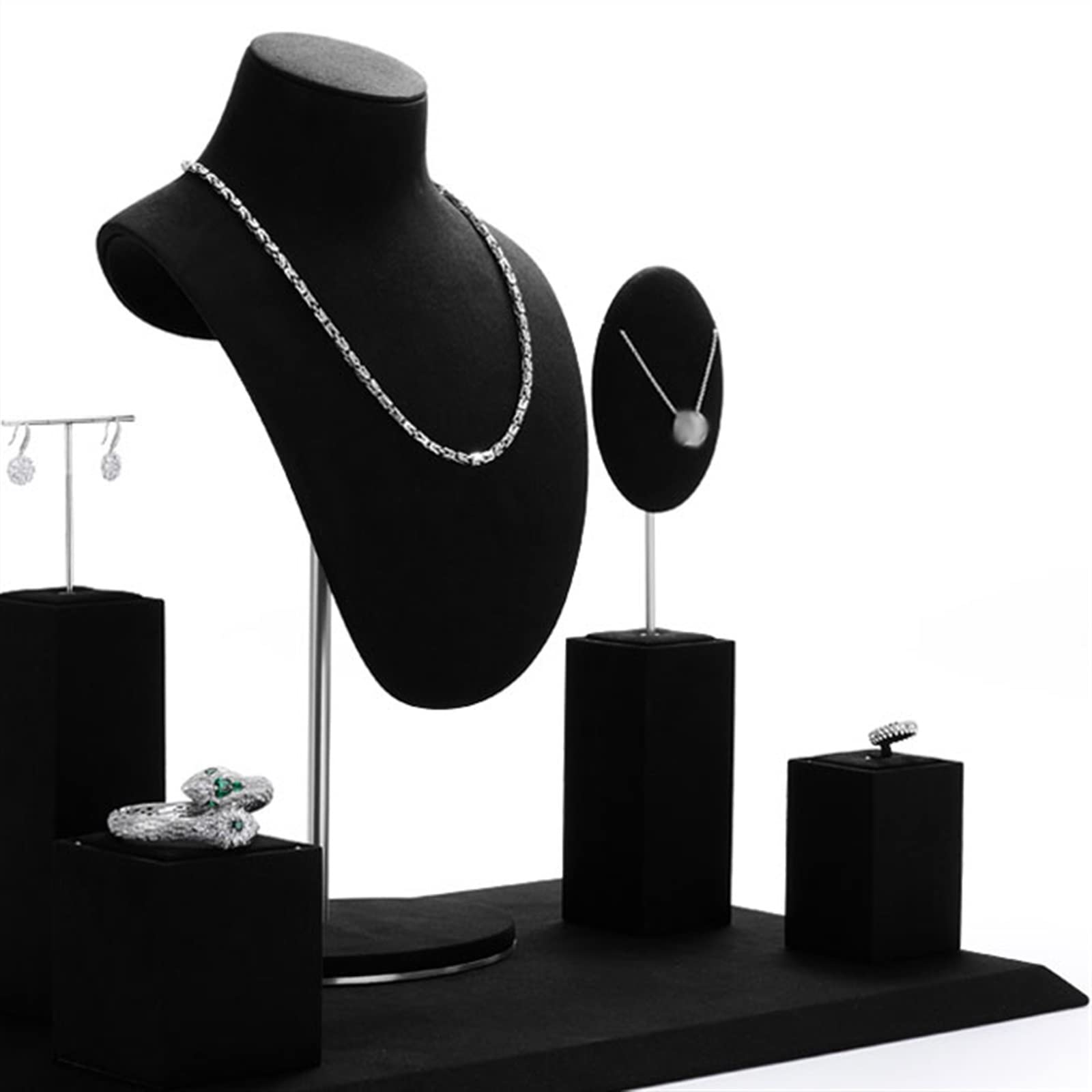 Schmuckaufbewahrung Halskette Kette Schmuck Büste Display Halter Ständer | Halsketten-Schaufensterpuppe aus Metall