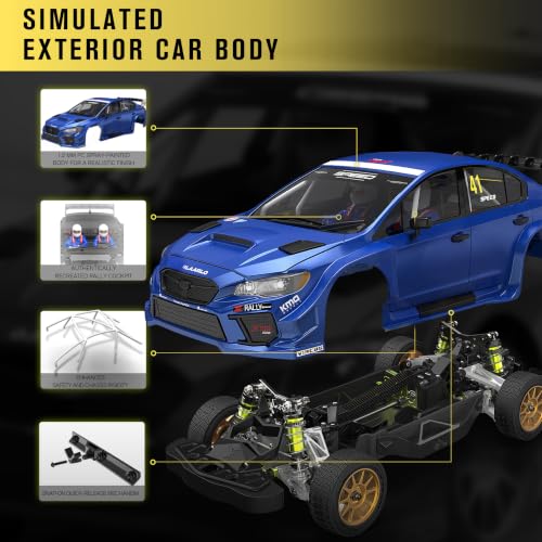 Image of RIAARIO 1 /10 RC Rally Car Roller Carbon Fiber, Blue, Ages 14+
