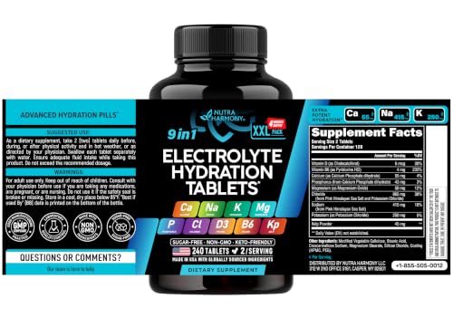 Image of Electrolyte Tablets with Magnesium, Sodium, Potassium, Chloride - 240 Tabs