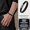 VU100 Ich Liebe Dich Geschenke für Männer, Valentinstag Jahrestag Geschenk für Ihn Lederarmband Herren mit Gravur An Meinen Mann Armband Geburtstag Weihnachten Liebes Geschenk für Ehemann Freund Ihn #2