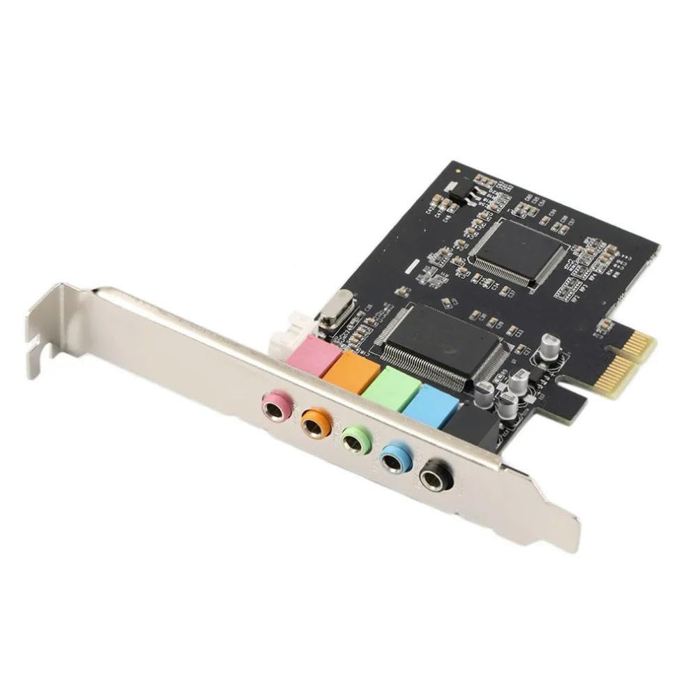 for 1PC PCI Express x1 PCI-E 5.1ch CMI8738 Chipset Audio Digital Sound Card Solid capacitors pcie Sound Card 5.1