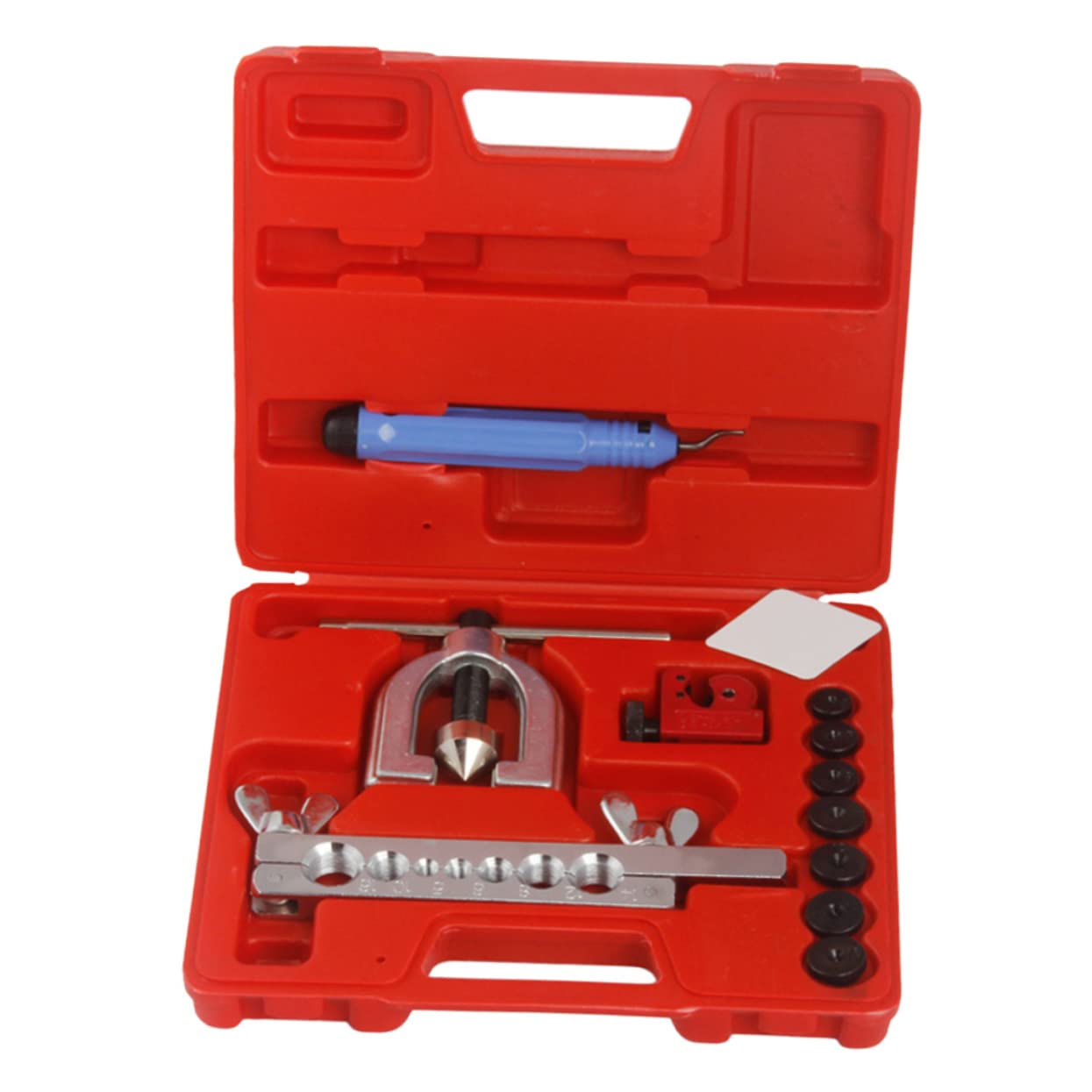 PACKOVE 1set Metric Double Flaring Tool Kit with Mini Cutter Heavy Duty Brake Line Flaring Tool for and Versatile Auto Repair Equipment with Case