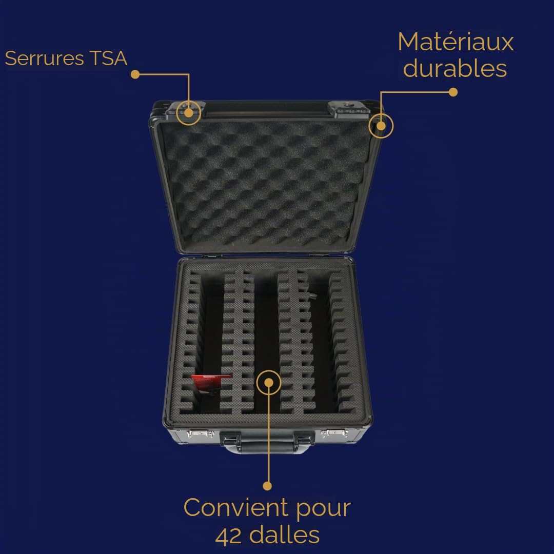 Boîte de Stockage de Cartes 3 Rangs 42 Cartes de Commerce Support PSA Sports et Jeux