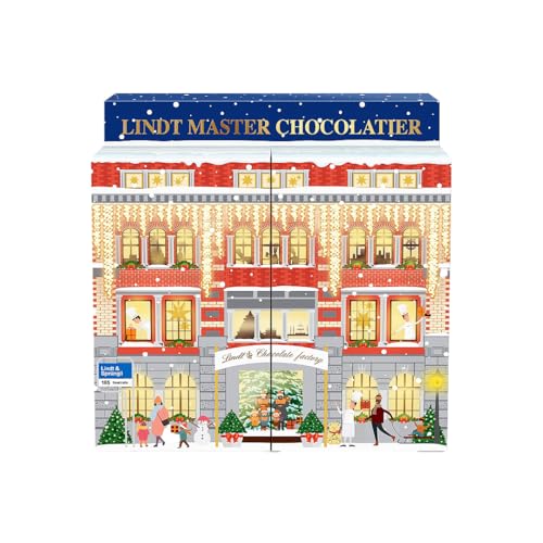 Lindt Chocolates Advent Calendar 2025 - Luxury Milk Chocolate Factory 24 Days Christmas Countdown Advent Calendar 304g Christmas Gifts for Women, Secret Santa Gifts for Him