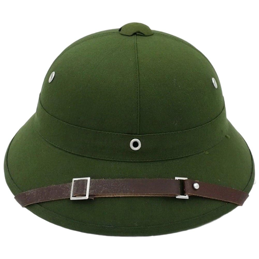 Chapeau d'été style militaire robuste et aéré vert pour mineur