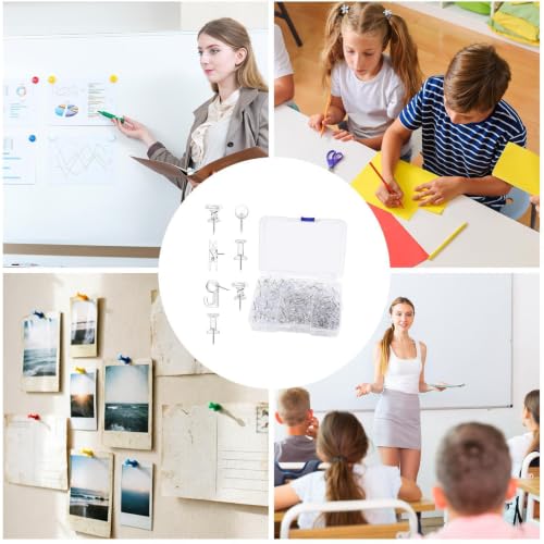 Tachuelas transparentes de plástico para tablón de anuncios en la escuela 5