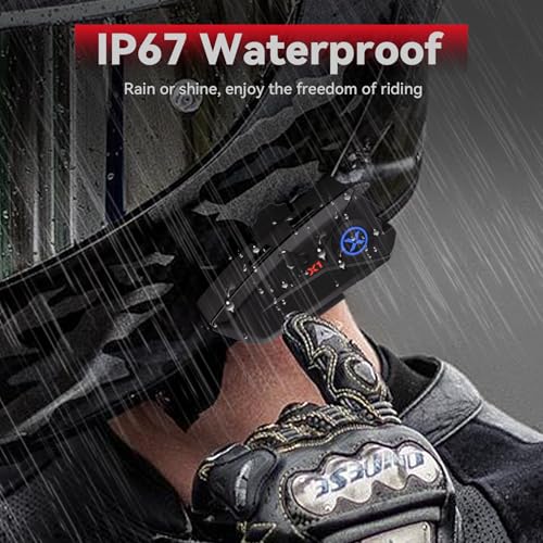 Xgp X1 Motorcycle Helmet Bluetooth Headphones V5.3 With Voice Assitant, 40Mm Helmet Speakers With Ip67 Waterproof thumb #4