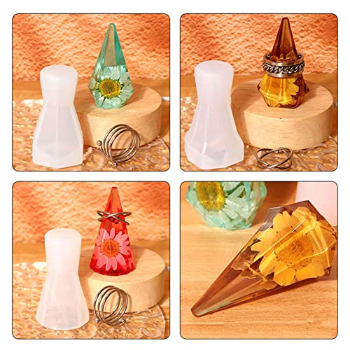 Moule pyramide cristal en silicone pour porte-bijoux en résine - 3