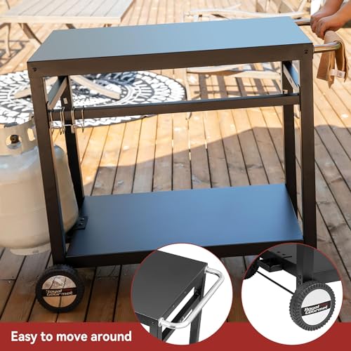 Royal Gourmet PC3401B Dining Cart Table With Double-Shelf thumb #4