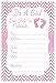 Pink Baby Feet - Girl Shower Invitations - Fill In Style (20 Count) With Envelopes