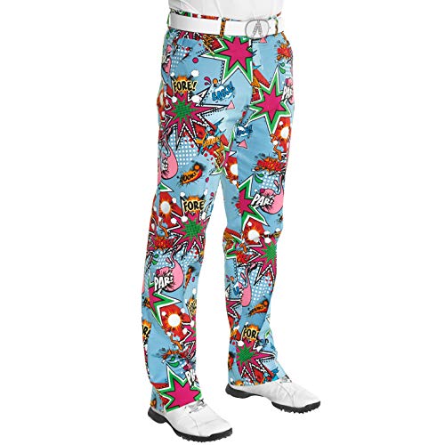 Royal & Awesome Men s Golf Pants, Partoon, 36W x 32L