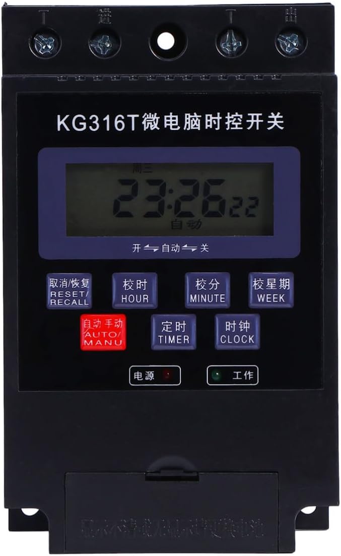 Programmable On/Off of Reliable Operation and Turn with Automatic Digital Timer Switch Made Sturdy for Electrical Outlets Suitable for Controlling Neon Lights and Street