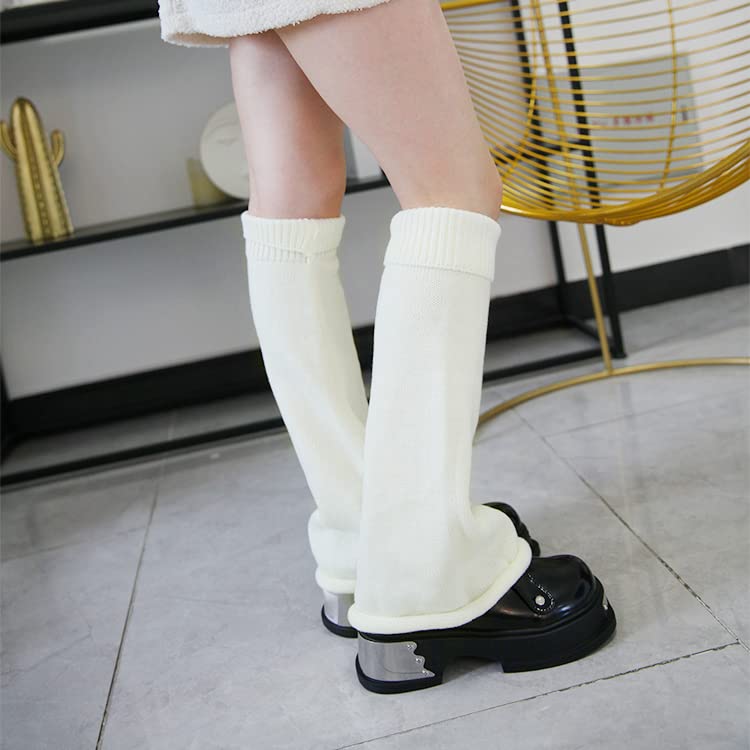 Women's Cute Leg Warmers Japanese Socks Knit Kawaii Leg Warmers 80s Harajuku Knee High Leg Socks Kawaii Knit Boot Socks Goth Emo Gyaru Accessories4