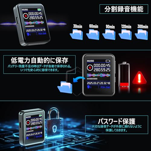 Zyvrex Zyvrex ボイスレコーダー 小型 ICレコーダー M28 の商品画像 5