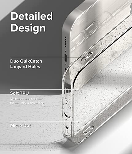 Image of Ringke Air Compatible with iPhone 14 Plus Case Cover Transparent Lightweight Soft Flexible TPU Scratch Resistant Natural Form iPhone 14 Plus Back Cover - Glitter Clear