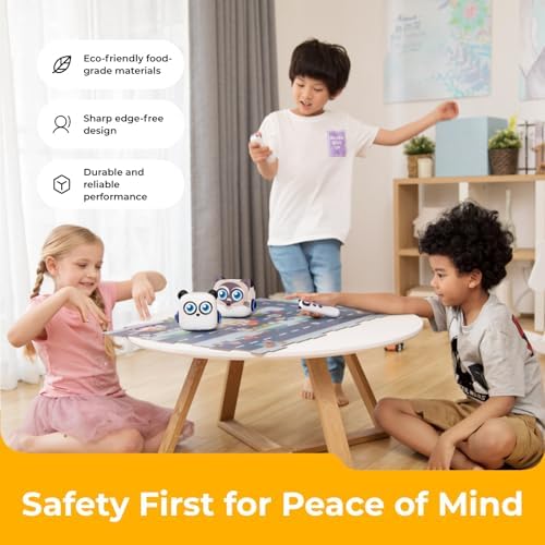 Makeblock mTiny Coding Robot Kit, Early Childhood STEM Educational Smart Robot Toy for Kids Aged 4+, DIY Screen Free Rechargeable Remote Control Robot Gift for Boys and Girls 6 513YHTSSFeL. AC