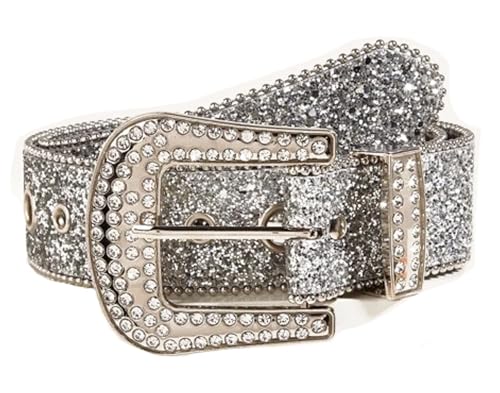 Ceinture à strass cowgirl en cuir noir pour sublimer vos pantalons en soirée