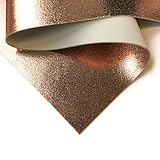 Real Rose Gold Metallic Leather: Genuine Shiny Leather Material for Sewing, Crafting and Jewelry Making (Rose Gold, 10x10In/ 25x25cm)