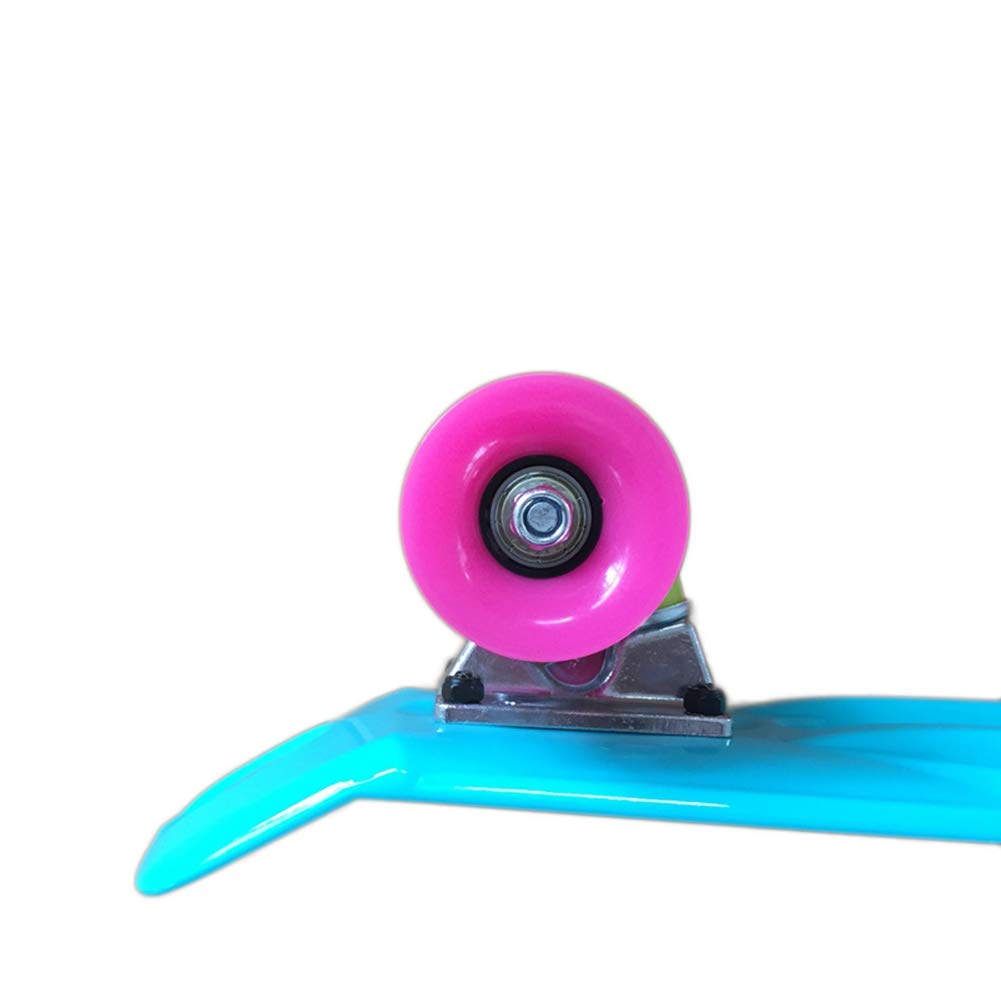 Kinder- Skateboard Mini Cruiser Skateboard Cruiser Brett Kunststoff-Skateboard 22" für Kinder Jungendliche und Erwachsene