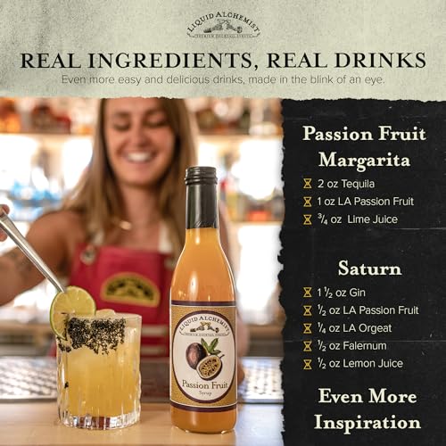 Liquid Alchemist Passion Fruit Syrup for Cocktails - Real Ingredients Make our Mix for Cocktails the Perfect Margarita Mix - Our Non-GMO Passion Fruit Syrup for Drinks is Vegan (12 oz) - Thumbnail 6