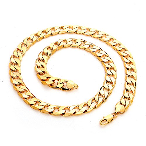 Collier chaîne cubaine or 18k, le cadeau punk idéal unique