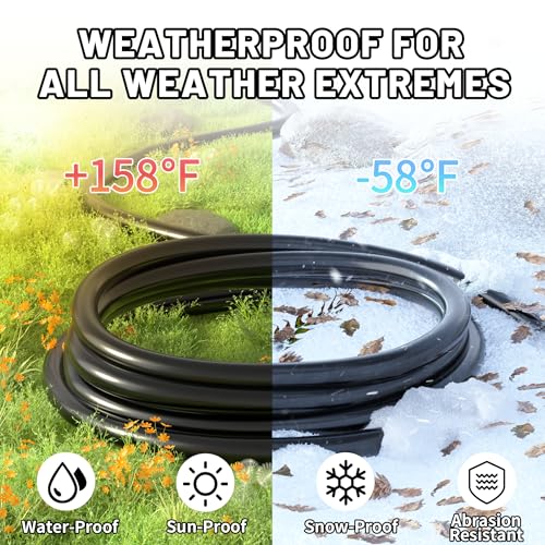 163 black indoor outdoor extension cord 10 ft waterproof heavy duty extension cord with 3 prong grounded plug13a 1625w 16awg sjtw flexible weatherproof power cable for offices gardens and lawns