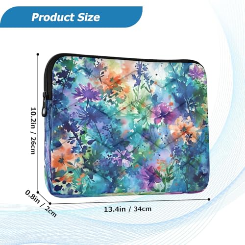 Funda para portátil 13-14 pulgadas impermeable con flores miniatura 3