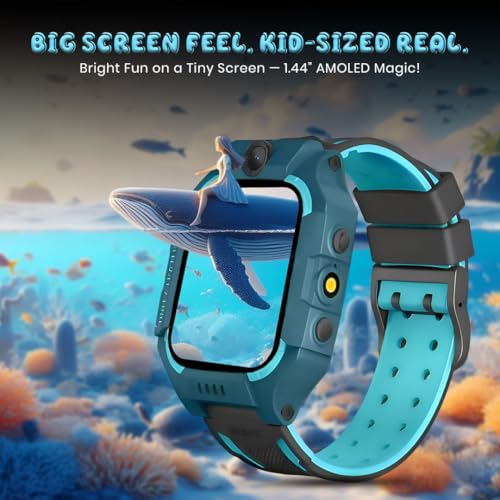 Image of GameSir Q18 Kids Smart Watch, 2G /3G Connectivity, Voice Calling, GPS Tracker, Two-Way Calling, SOS Function, Camera & Water Rasistence, Smartwatch for Kids - Boys & Girls - (Green)