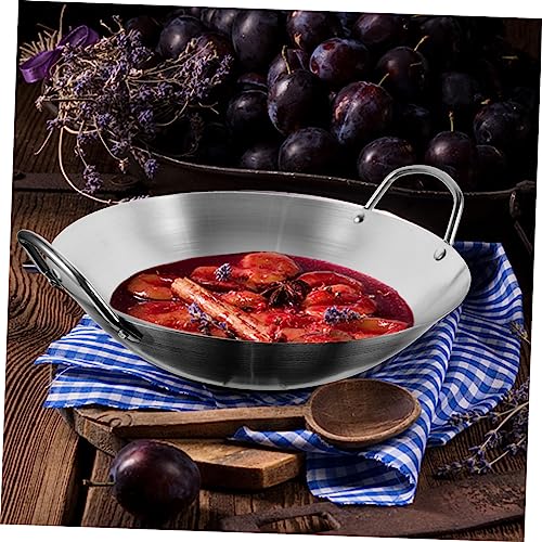 Wok cocina acero inoxidable con doble mango 1pc miniatura 7