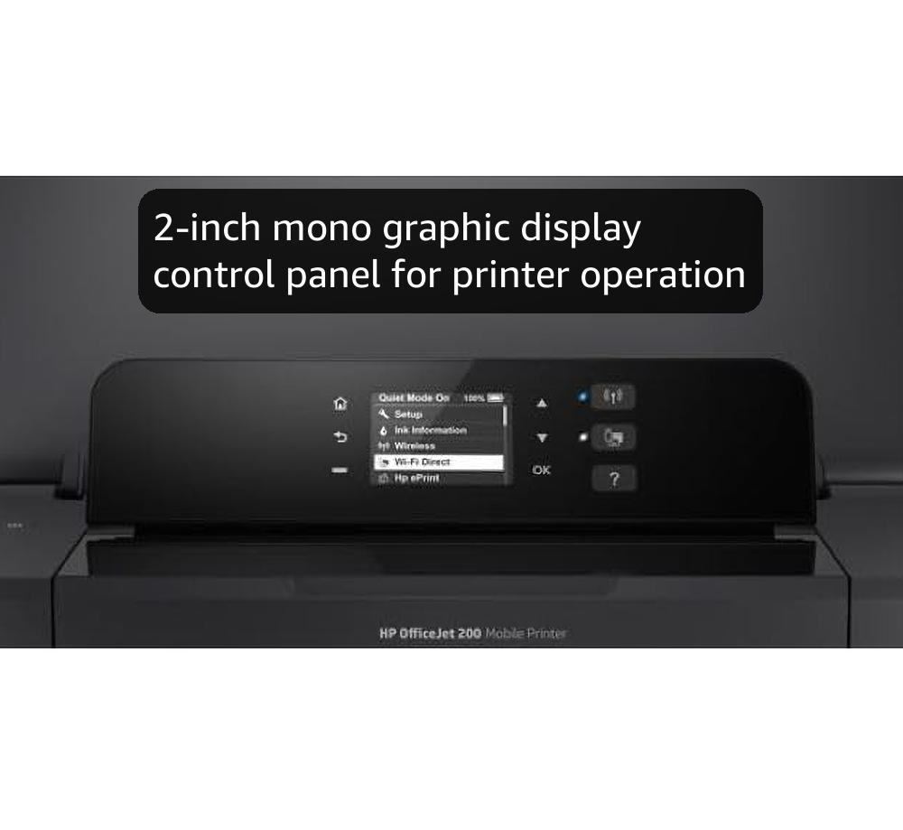 HP OfficeJet 200 Wireless Mobile Printer - Black, Battery Included (CZ993A)