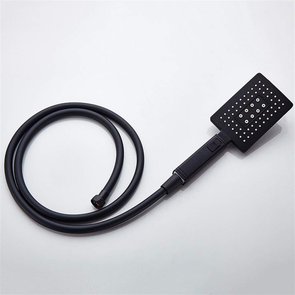 PVC Hoge Druk Zilver & Zwart PVC Gladde Doucheslang Voor Bad Handdouche Flexibele Doucheslang -1.5M-Zwart