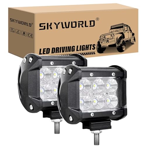 Barra de luz LED de 4 pulgadas 18W con haz de inundaci&oacute;n de 6000K para todoterreno