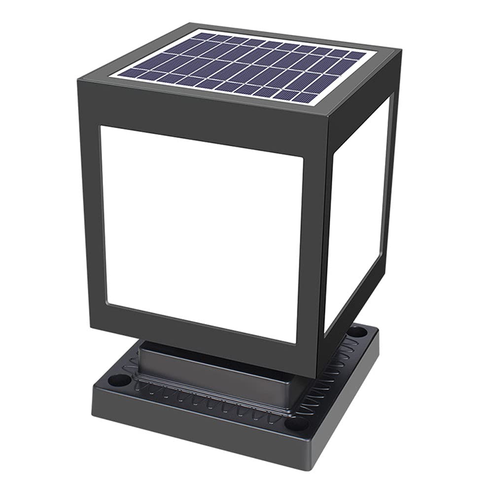 GTHTUHFD Solar Lamp Post Light Courtyard Fence Column Lamp Waterproof Led Lawn Landscape Pillar Light Outdoor Solar Column Light With Pier Mount Base, Deck Walkway And Garden Decoratio
