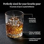 Godinger Old Fashioned Verres à whisky, verres à boire pour scotch, cocktails, eau, jus - Ensemble de 4