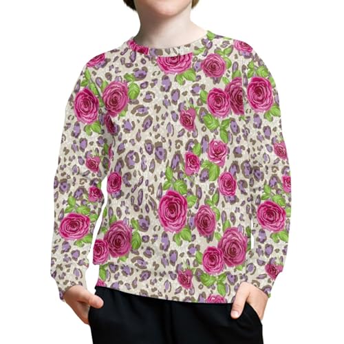 Kids Sweatshirt Long Sleeve Top for Active Boys Girls Easy On/Off Design3