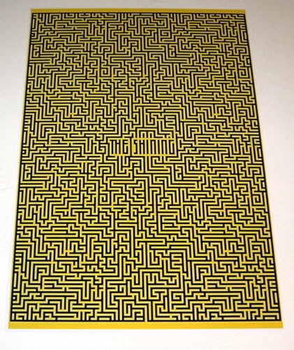 Cleveland Vinyl The Shining 1980 Stanley Kubrick MAZE Alternate Poster 19"x13" Yellow Hedge Maze