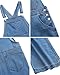 Vetinee Jean Bib Overalls for Women - Denim Dungarees Jumpsuit Quiet Harbor Small Fits Size 4 / Size 6