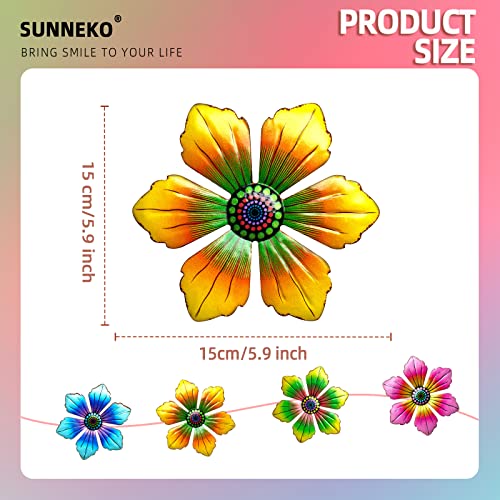 SUNNEKO 3er-Set Große Metall-Kolibri-Gartenornamente für Außenbereich – Wanddeko aus Metall, Große Kolibri-Dekorationen für Garten, Schuppen, Zaun, Hof und Wandaufhängung