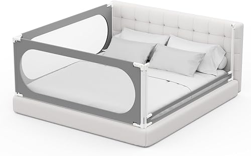 Miniatura 4 de Barandilla para cama de bebé con correa en Y de seguridad, extra larga, tamaño individual, matrimonial, queen, king, barandilla para niños pequeños