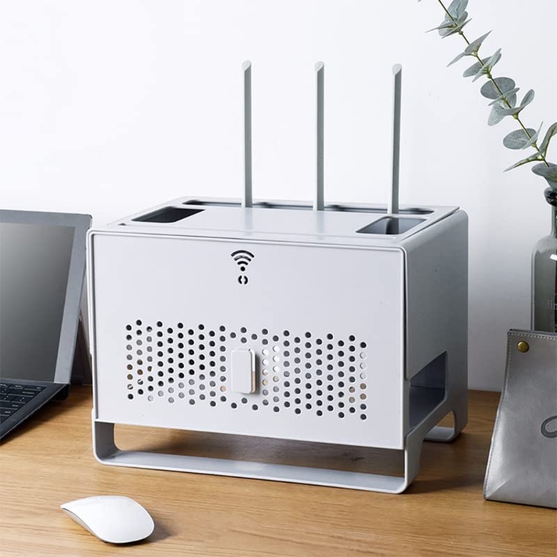 Boîte de gestion de câbles en bois – Boîte de rangement pour routeur WiFi, boîte de rangement pour prises de bureau, support pour décodage